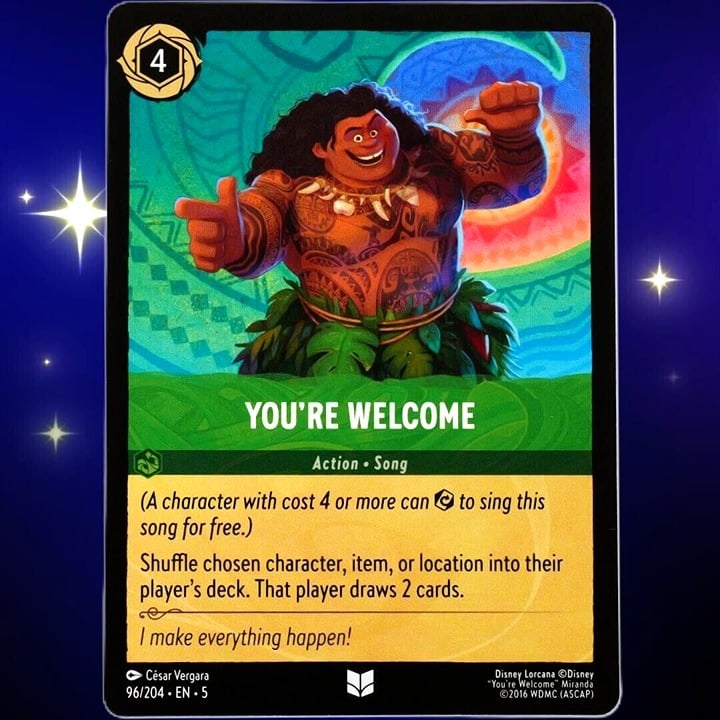 You're Welcome - Uncommon - Disney Lorcana TCG Shimmering Skies #96/204