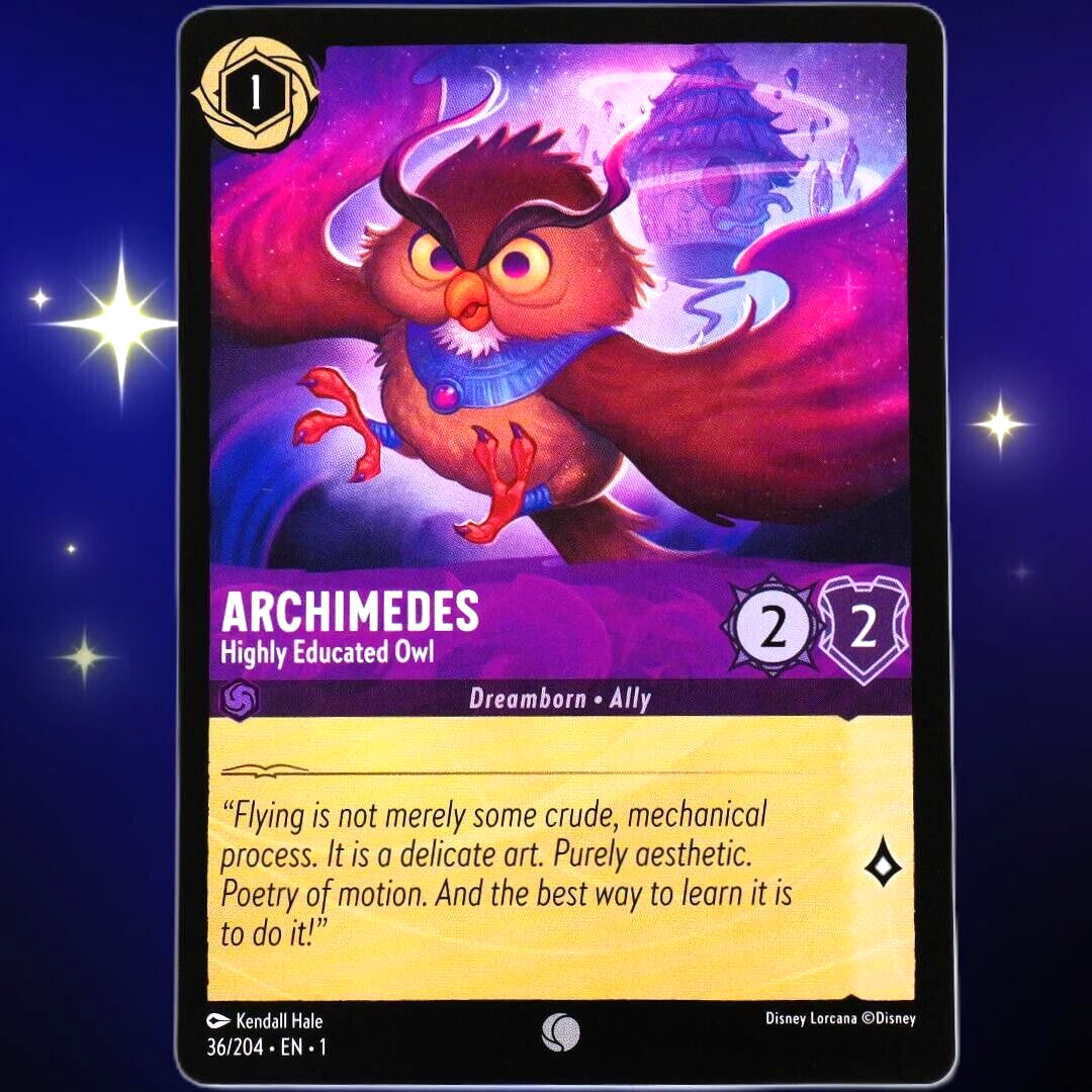 Archimedes Highly Educated Owl - Disney Lorcana TCG The First Chapter #36/204