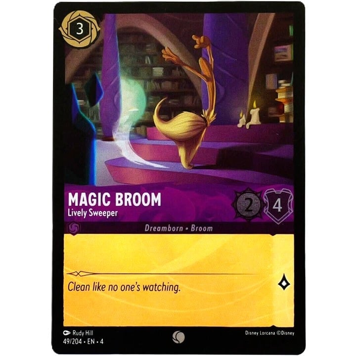 (Foil) Magic Broom Lively Sweeper - Disney Lorcana TCG Ursula's Return #49/204