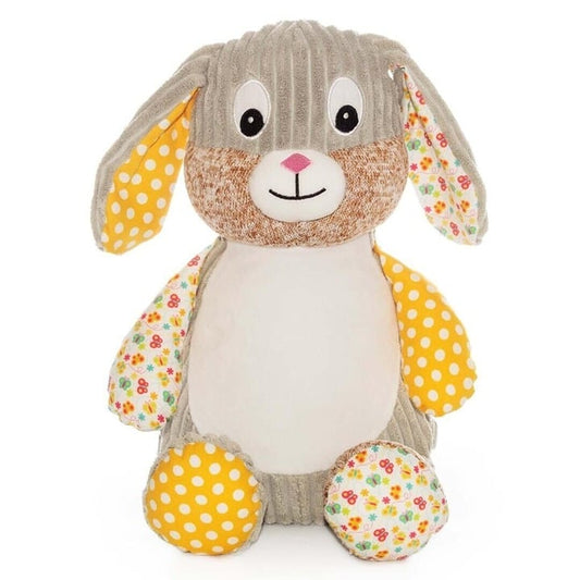 Sensory Bunny Rabbit Stuffed Animal - Morning Sunshine Patterned Plush