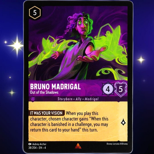 Bruno Madrigal Out of the Shadows - Rare - Lorcana TCG Ursula's Return #38/204