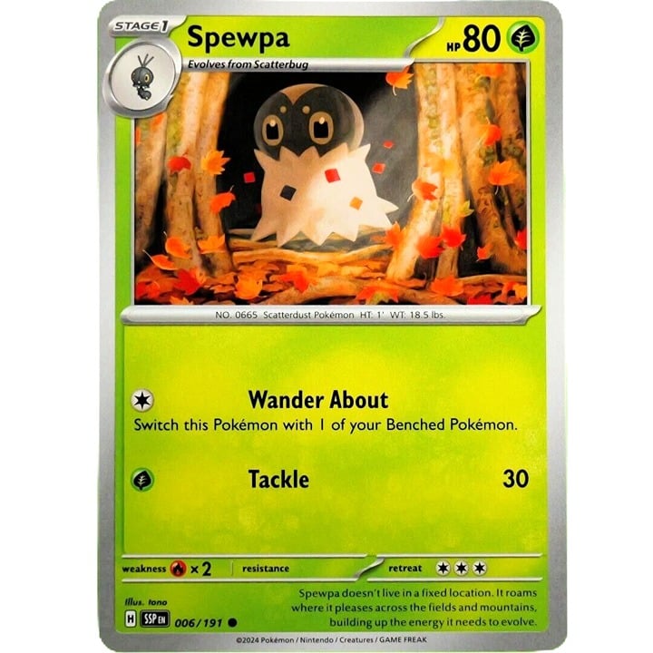 Spewpa - Common - Pokemon TCG Surging Sparks #006/191