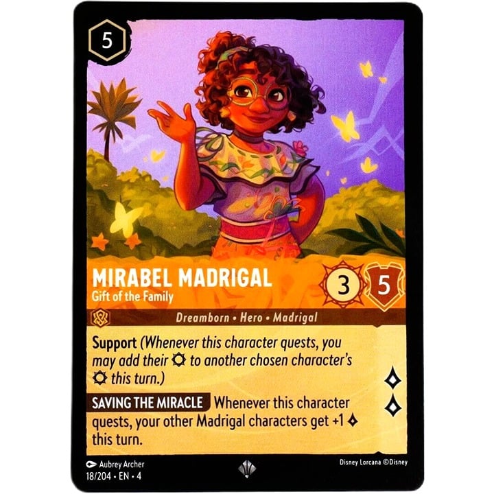 Mirabel Madrigal Gift of the Family - Super Rare - Lorcana Ursula's Return #18/204