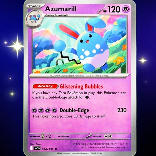 Azumarill - Uncommon - Pokemon TCG Surging Sparks #074/191