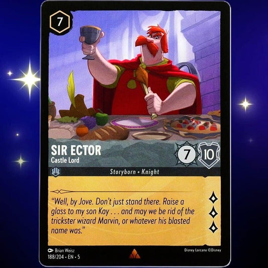 Sir Ector Castle Lord - Rare - Disney Lorcana TCG Shimmering Skies #188/204