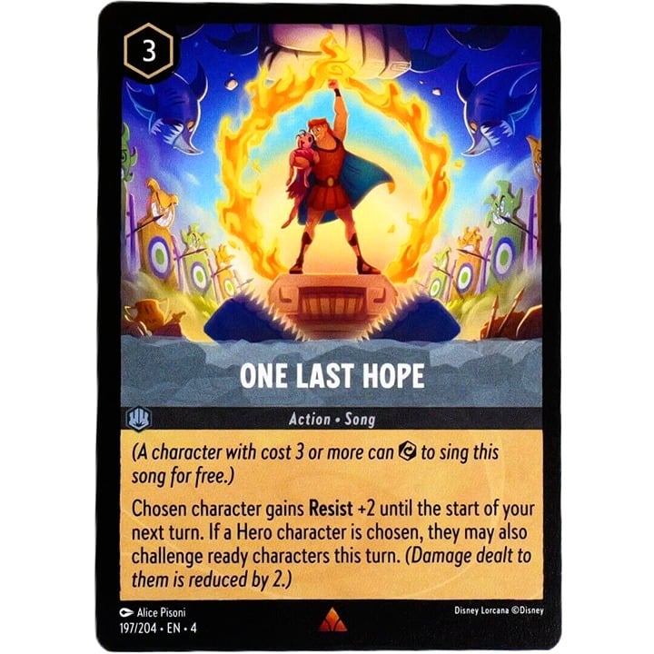 One Last Hope - Rare - Disney Lorcana TCG Ursula's Return #197/204
