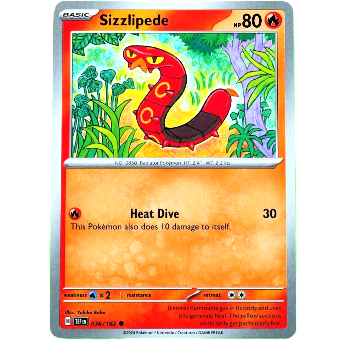 Sizzlipede - Common - Pokemon TCG Scarlet & Violet Temporal Forces #036/162