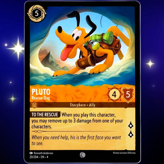 Pluto Rescue Dog - Common - Disney Lorcana TCG Ursula's Return #20/204