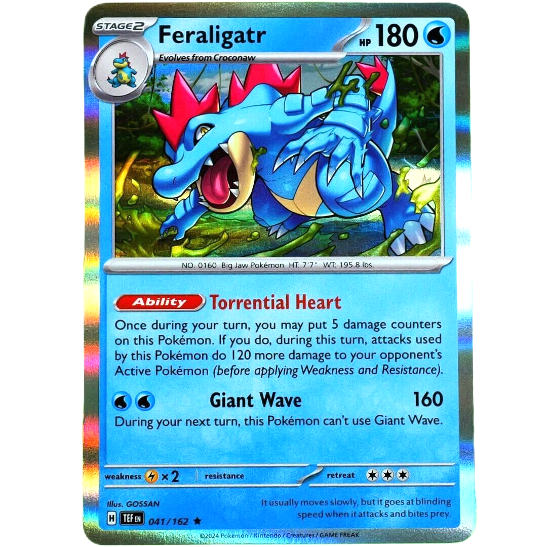 Feraligatr - Rare Holo - Pokemon TCG Scarlet & Violet Temporal Forces #041/162