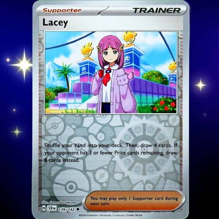 Lacey - Reverse Holo - Pokemon TCG Stellar Crown #139/142