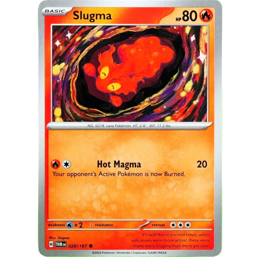 Slugma - Common - Pokemon TCG Scarlet & Violet Twilight Masquerade #028/167