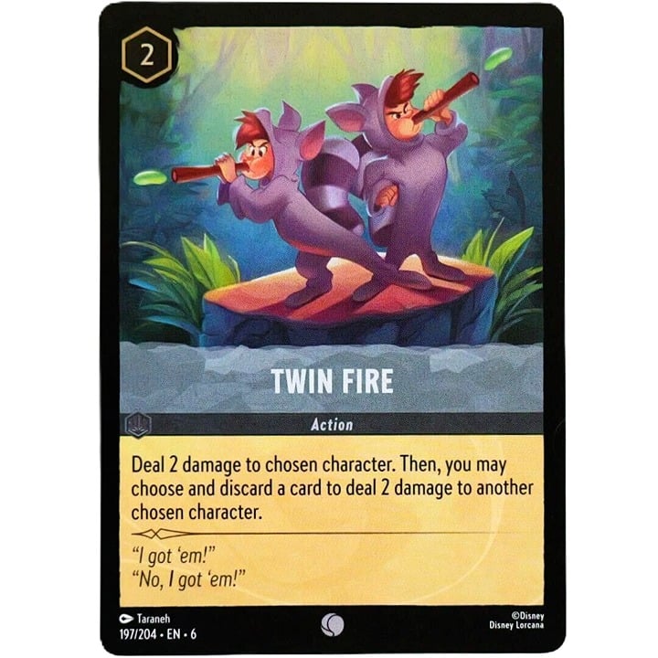 (Foil) Twin Fire - Common - Disney Lorcana TCG Azurite Sea #197/204