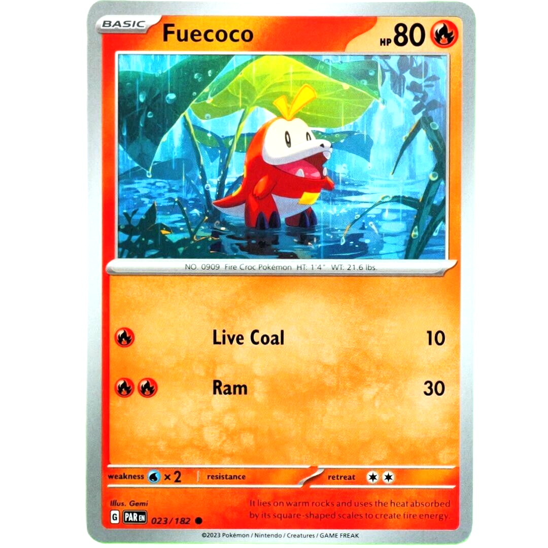 Fuecoco - Common - Pokemon TCG Scarlet & Violet Paradox Rift #023/182