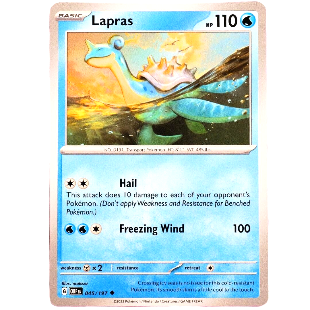 Lapras - Uncommon - Pokemon TCG Scarlet & Violet Obsidian Flames #045/197