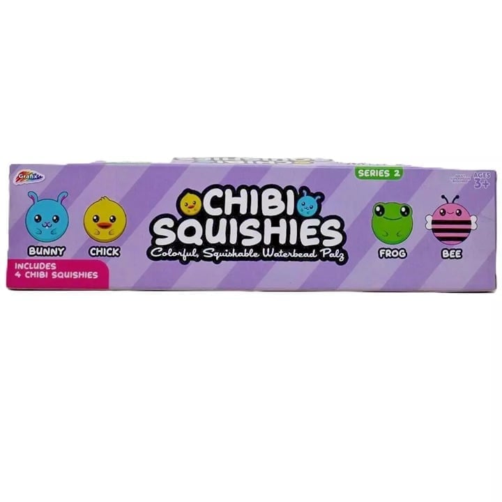 Chibi Squishies Stress & Sensory Balls - Colorful Waterbead Palz - 4 Pack