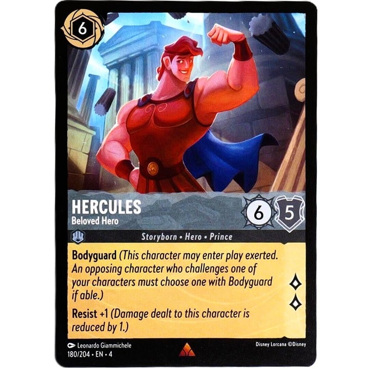 Hercules Beloved Hero - Rare - Disney Lorcana TCG Ursula's Return #180/204
