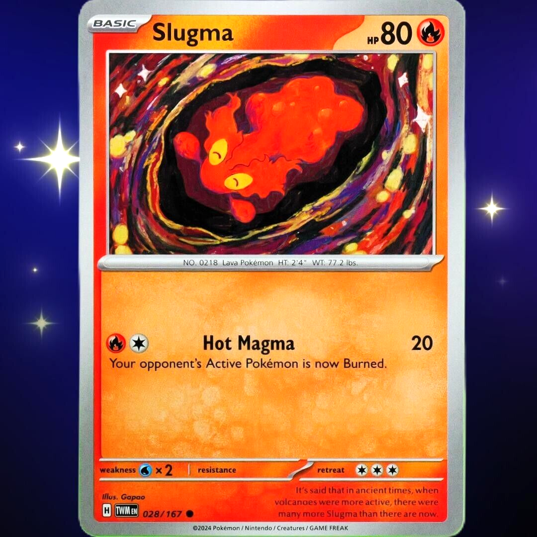 Slugma - Common - Pokemon TCG Scarlet & Violet Twilight Masquerade #028/167