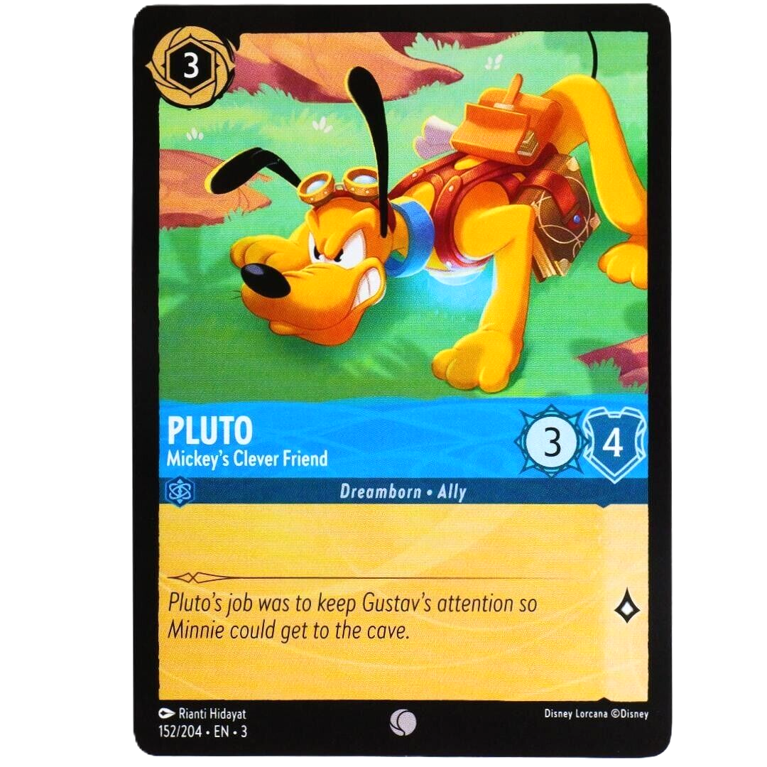 4x Pluto Mickey's Clever Friend - Disney Lorcana TCG Into the Inklands #152/204