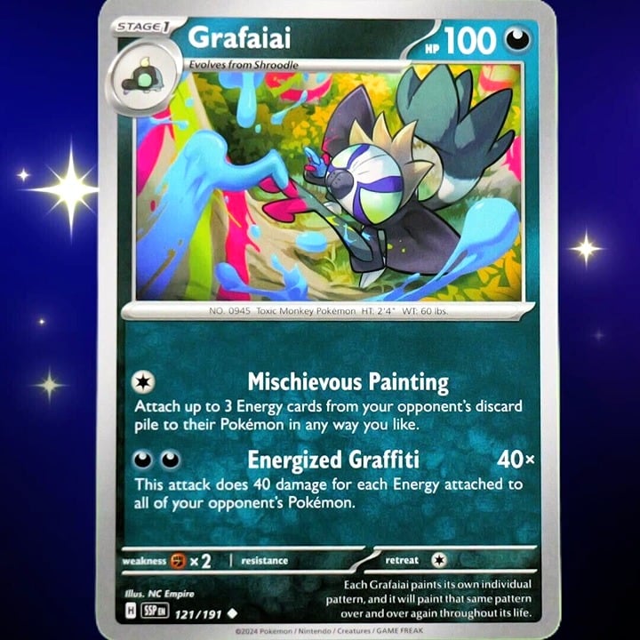 Grafaiai - Uncommon - Pokemon TCG Surging Sparks #121/191