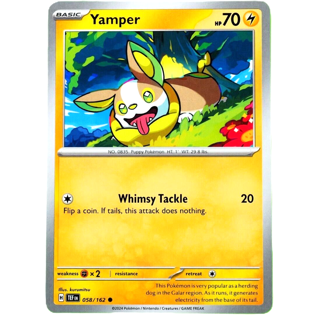 Yamper - Common - Pokemon TCG Scarlet & Violet Temporal Forces #058/162