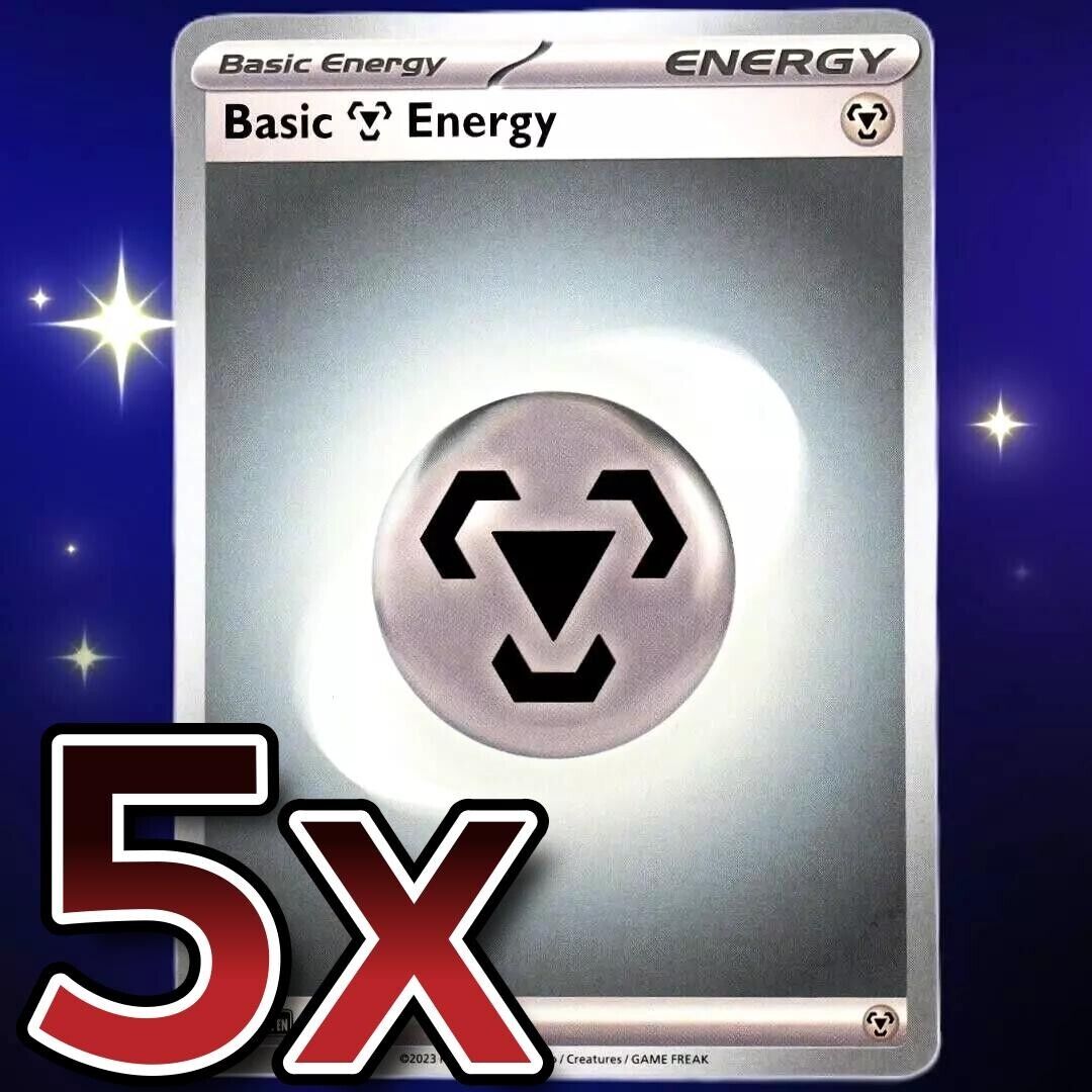 Basic Energy - Metal - Pokemon TCG Scarlet & Violet #008 - Set of 5