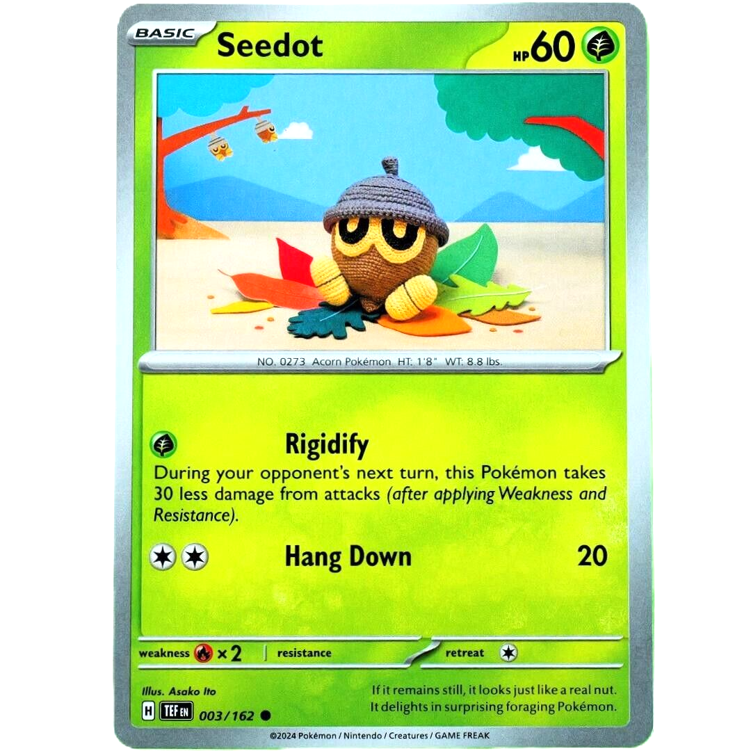 Seedot - Common - Pokemon TCG Scarlet & Violet Temporal Forces #003/162