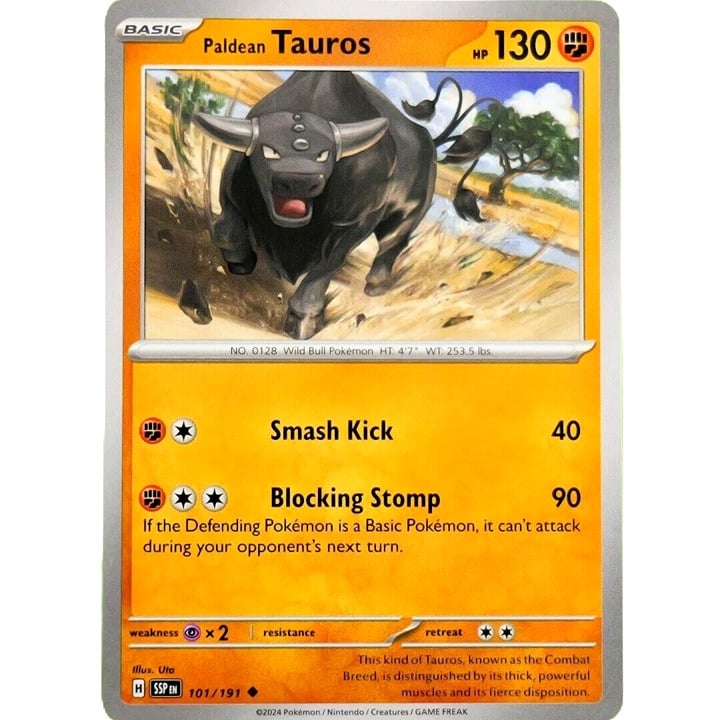 Paldean Tauros - Uncommon - Pokemon TCG Surging Sparks #101/191