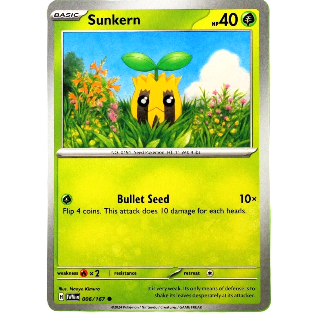 Sunkern - Common - Pokemon TCG Scarlet & Violet Twilight Masquerade #006/167