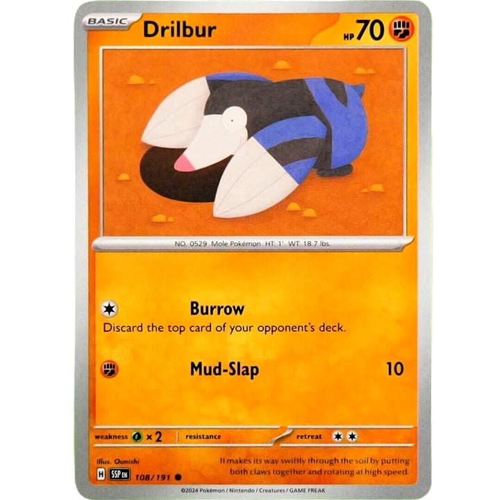 Drilbur - Common - Pokemon TCG Surging Sparks #108/191