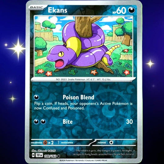 Ekans - Reverse Holo - Pokemon TCG Scarlet & Violet Temporal Forces #100/162