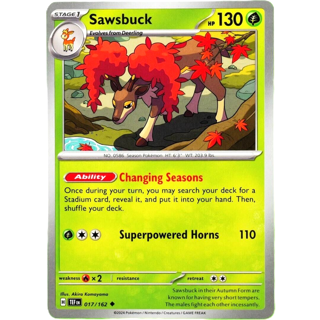 Sawsbuck - Uncommon - Pokemon TCG Scarlet & Violet Temporal Forces #017/162