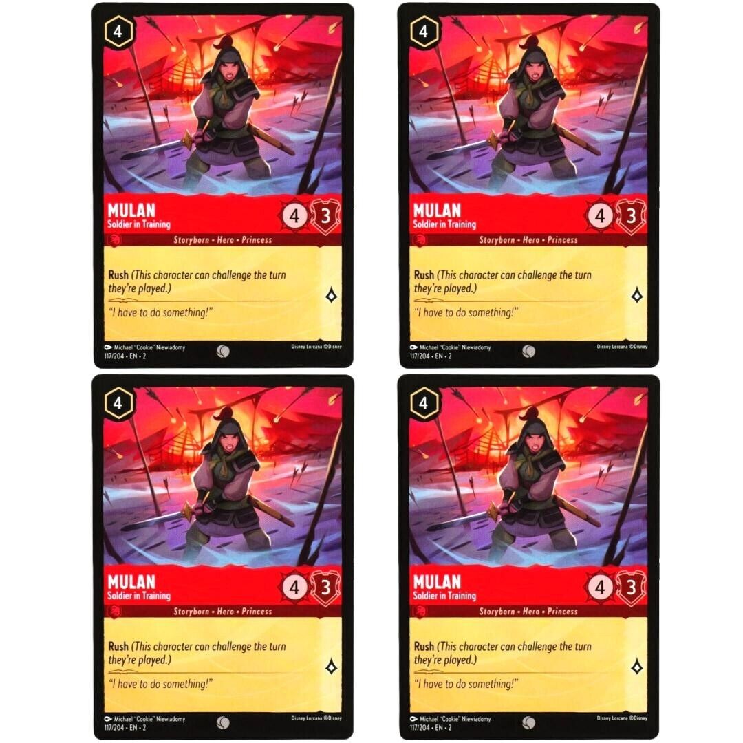 4x Mulan Soldier in Training - Disney Lorcana TCG Rise of the Floodborn #117/204