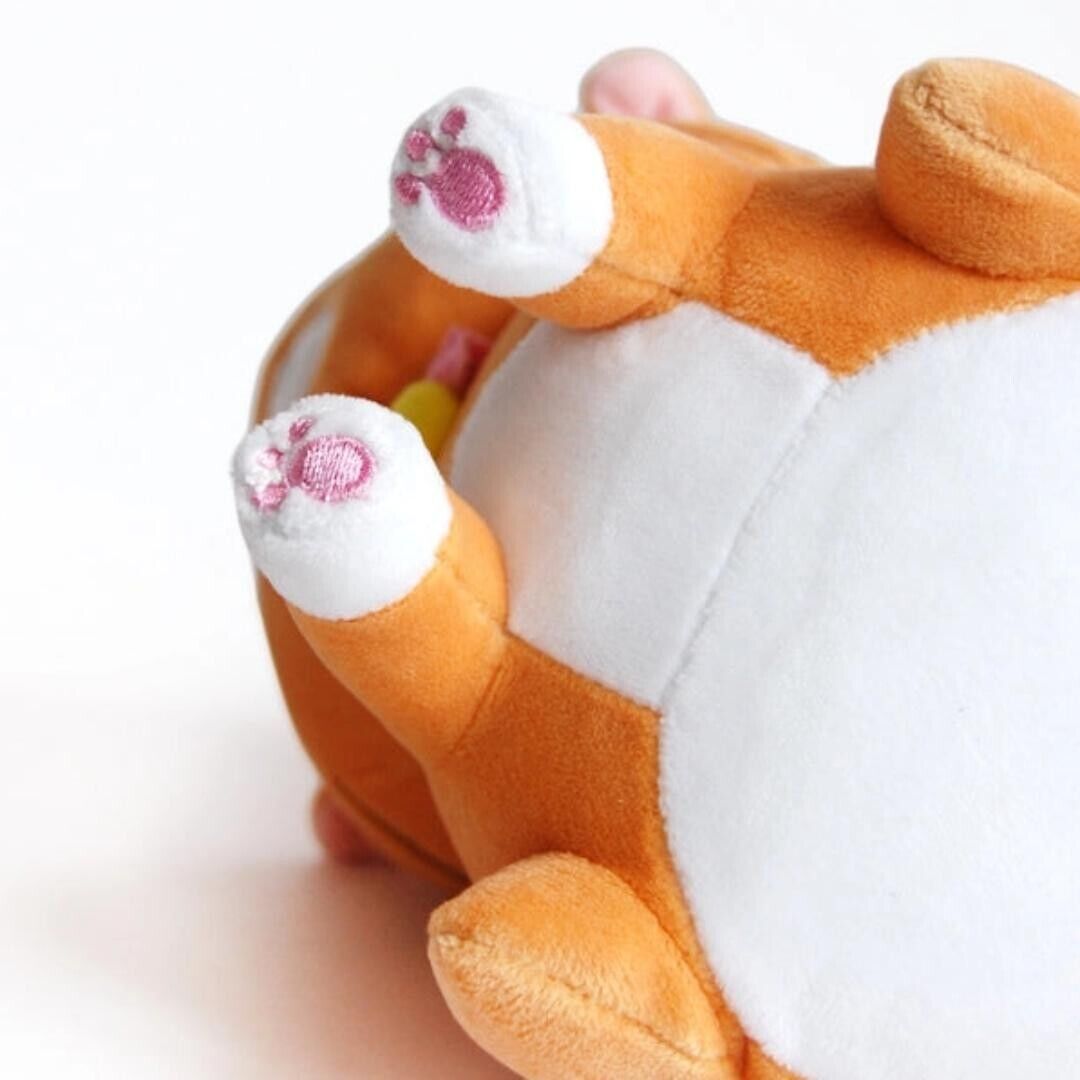 Angry Cat Plush - Orange Tabby - with Spirit Fox Hat that Fits Real Cats!