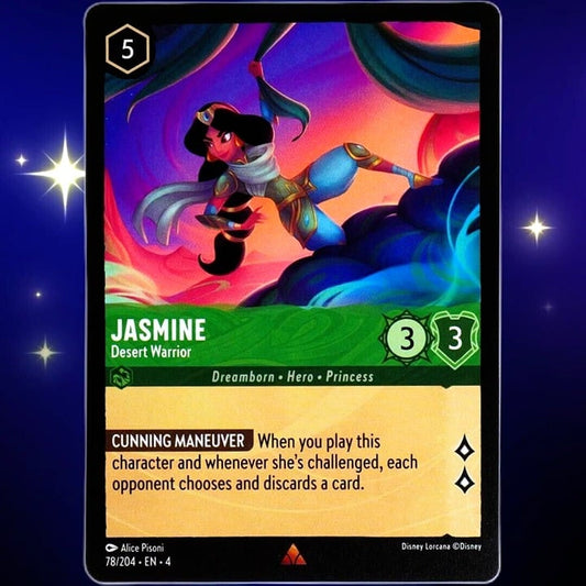 Jasmine Desert Warrior - Rare - Disney Lorcana TCG Ursula's Return #78/204