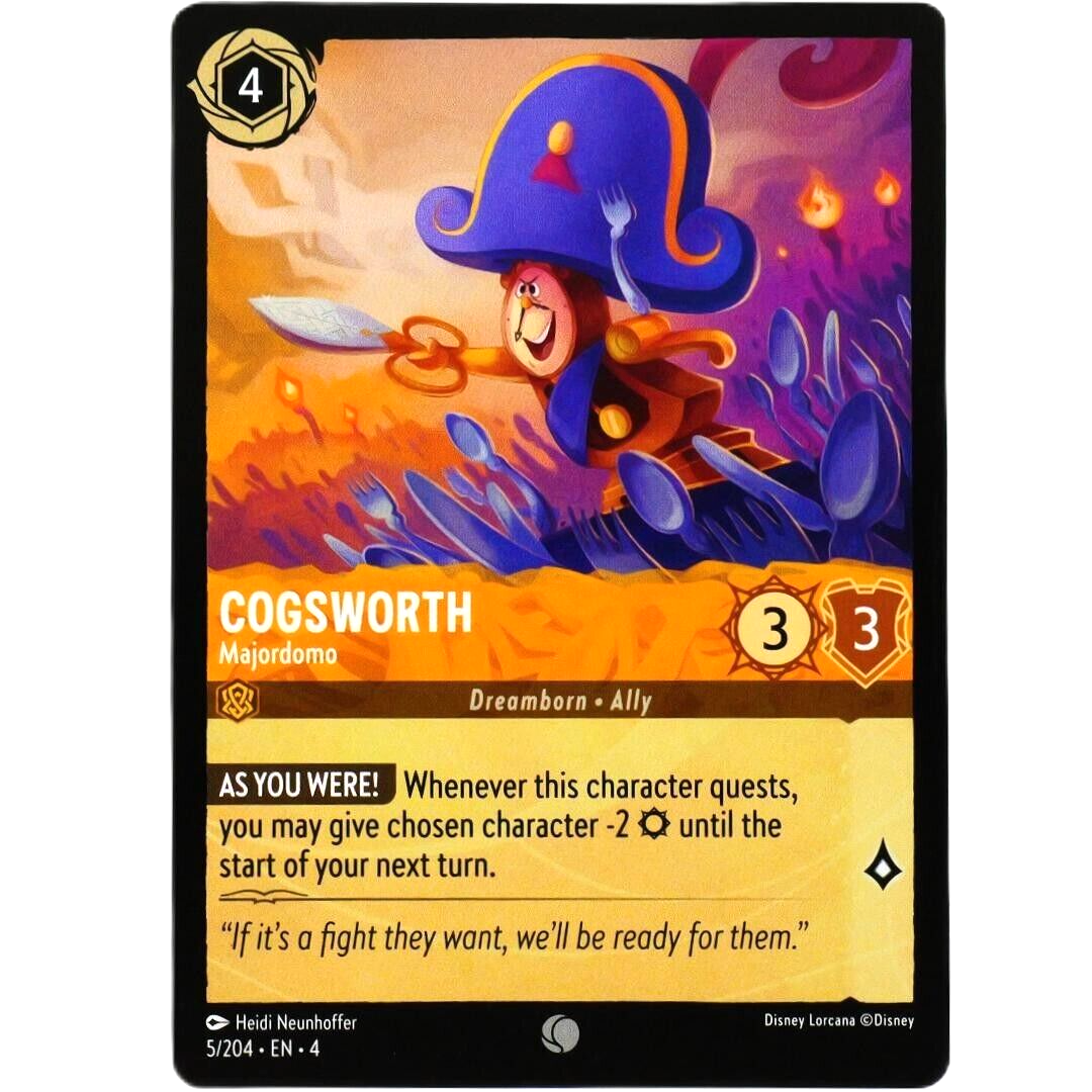 Cogsworth Majordomo - Common - Disney Lorcana TCG Ursula's Return #5/204