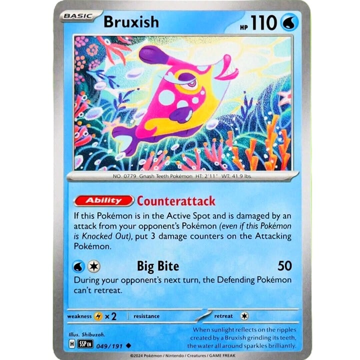 Bruxish - Uncommon - Pokemon TCG Surging Sparks #049/191