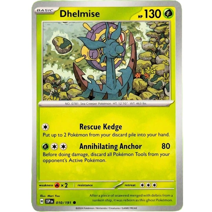 Dhelmise - Common - Pokemon TCG Surging Sparks #010/191