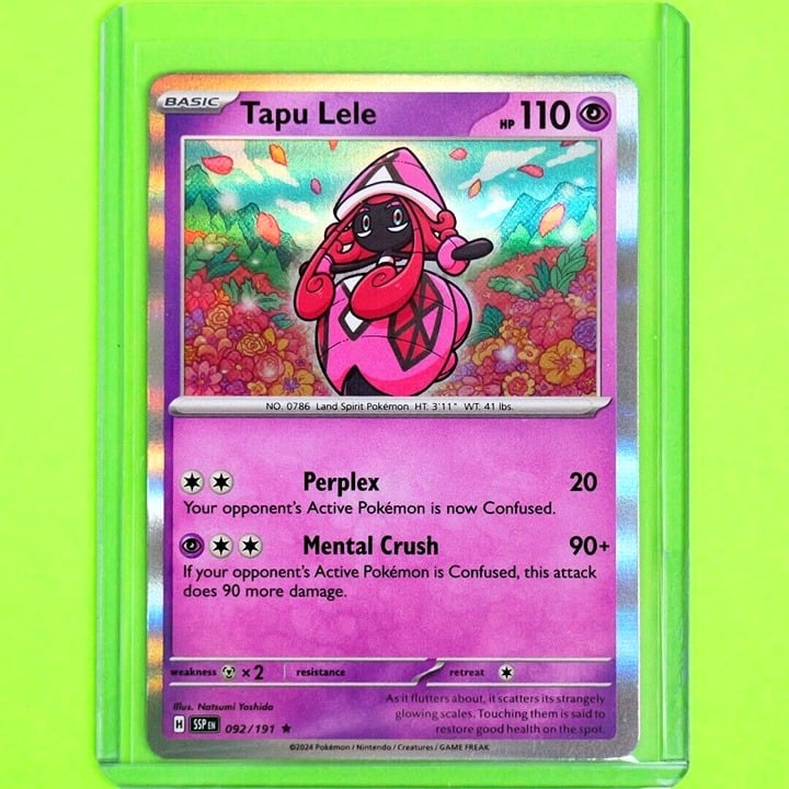 Tapu Lele - Rare Holo - Pokemon TCG Scarlet & Violet Surging Sparks #092/191