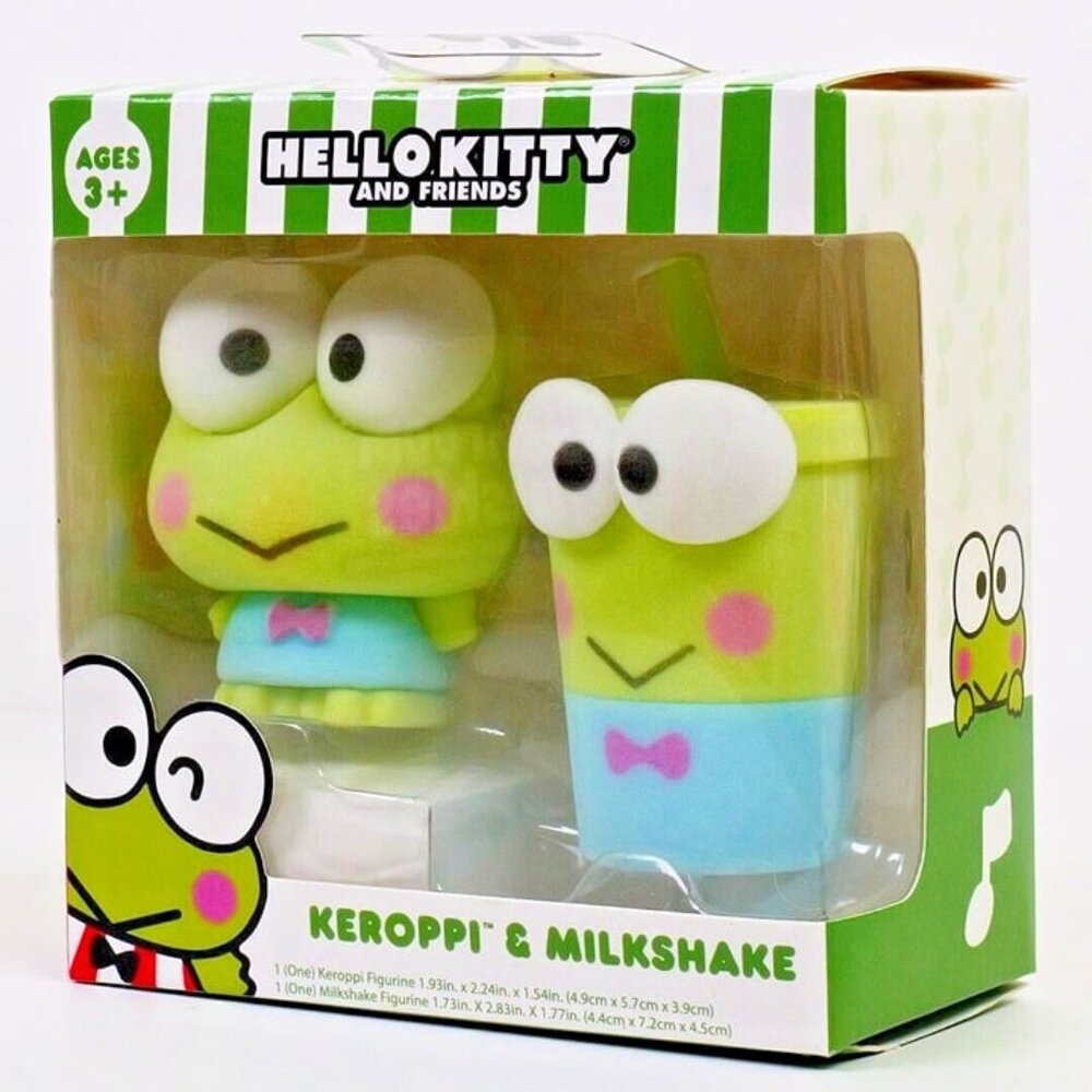 Hello Kitty and Friends - Keroppi & Milkshake - Flocked Figurines