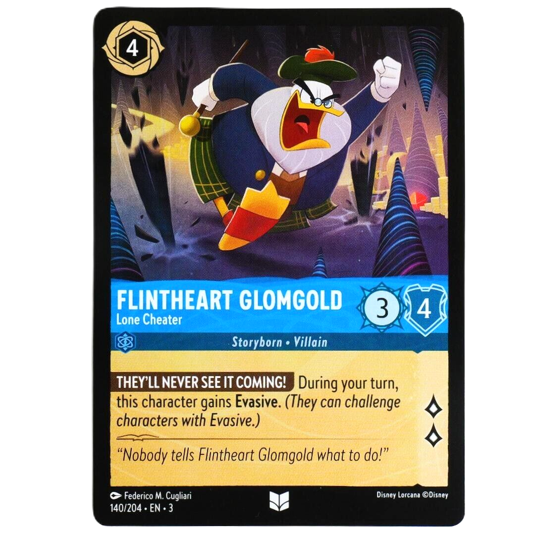 Flintheart Glomgold Lone Cheater - Disney Lorcana TCG Into the Inklands #140/204