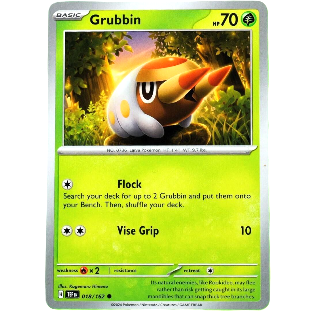 Grubbin - Common - Pokemon TCG Scarlet & Violet Temporal Forces #018/162