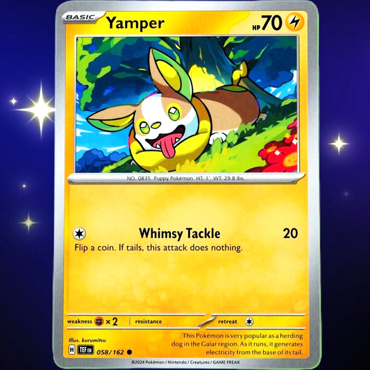 Yamper - Common - Pokemon TCG Scarlet & Violet Temporal Forces #058/162