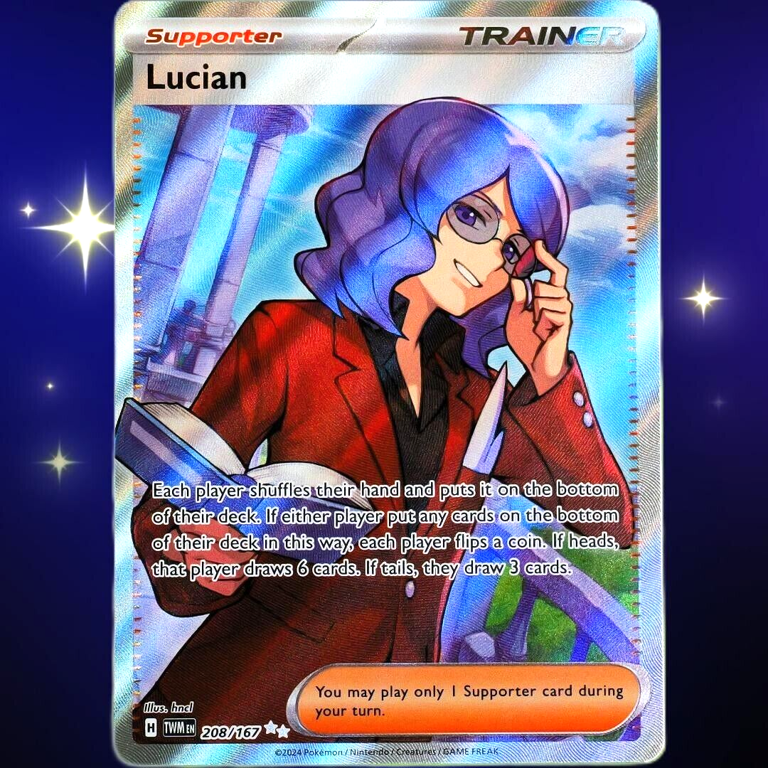 Lucian - Ultra Rare Holo - Pokemon Scarlet & Violet Twilight Masquerade #208/167