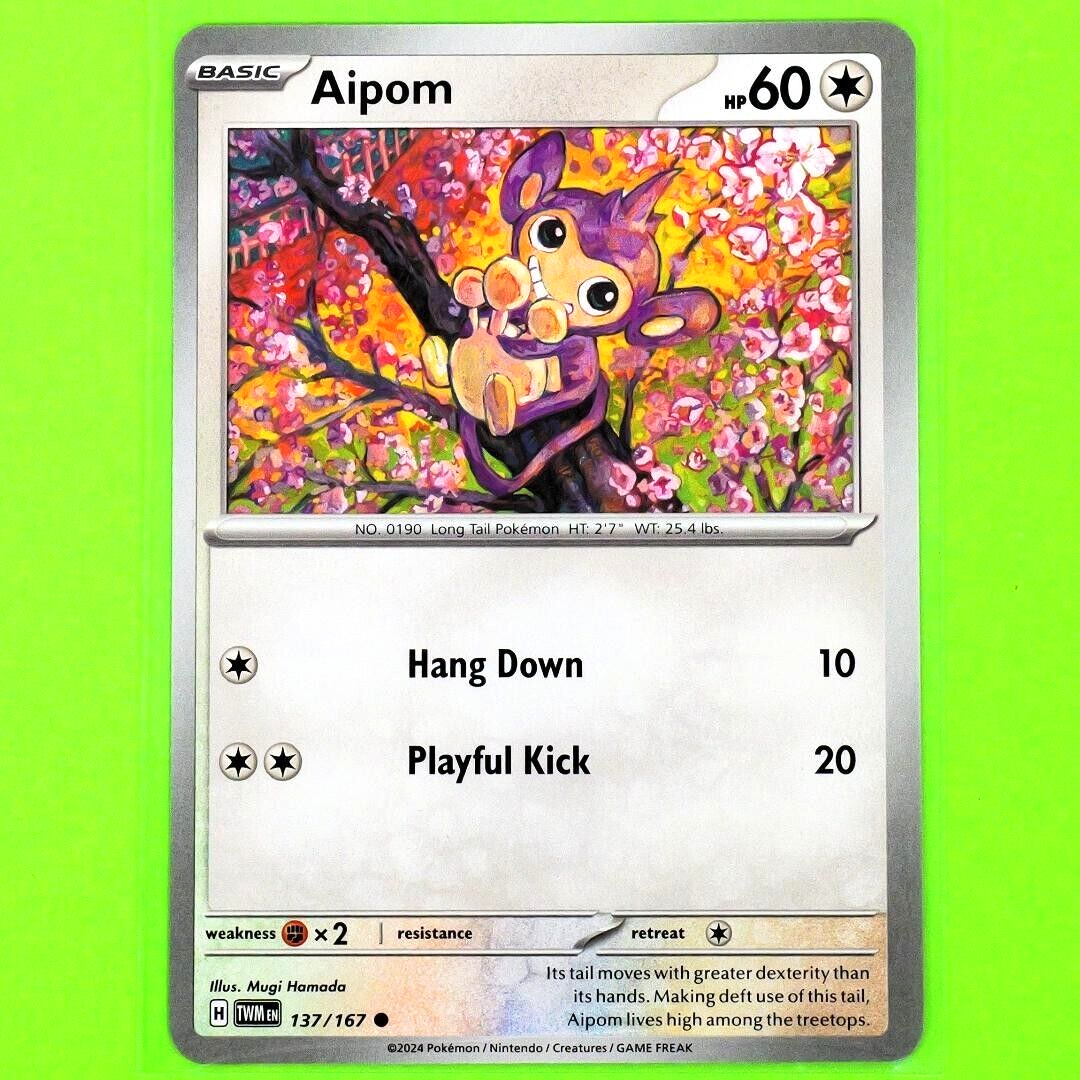Aipom - Common - Pokemon TCG Scarlet & Violet Twilight Masquerade #137/167