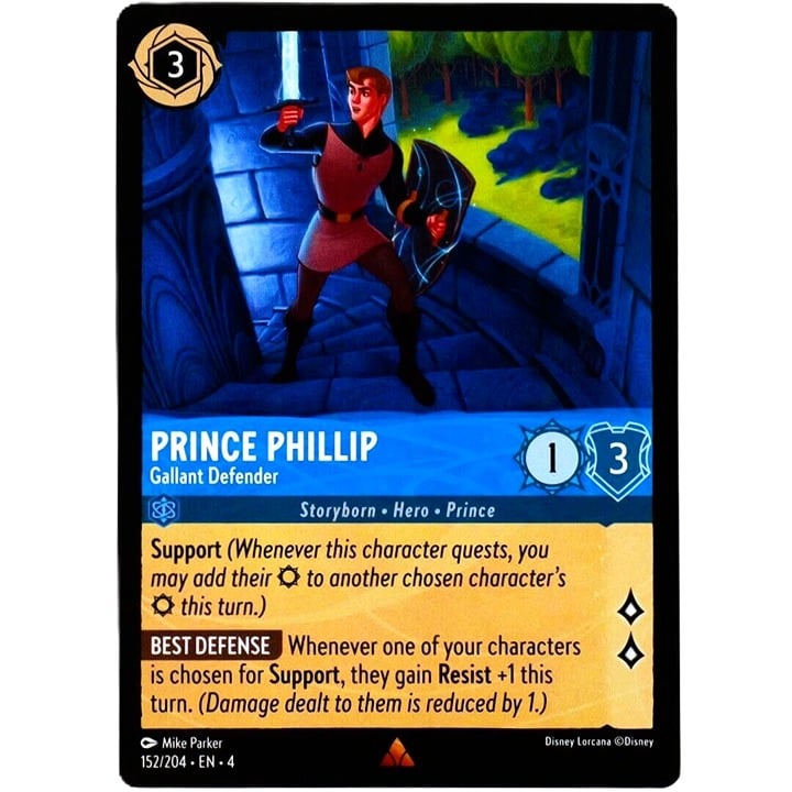 Prince Phillip Gallant Defender - Rare - Disney Lorcana Ursula's Return #152/204