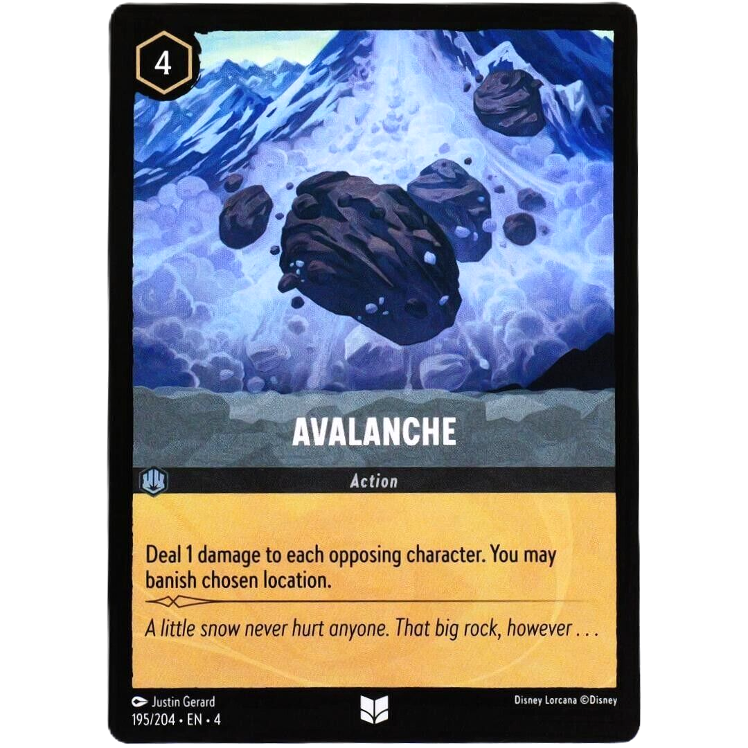 Avalanche Action Card - Uncommon - Disney Lorcana TCG Ursula's Return #195/204