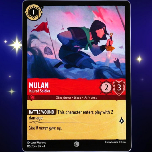 Mulan Injured Soldier - Common - Disney Lorcana TCG Ursula's Return #116/204