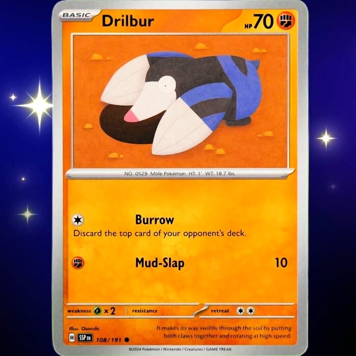 Drilbur - Common - Pokemon TCG Surging Sparks #108/191