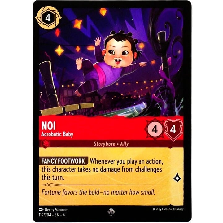 Noi Acrobatic Baby - Super Rare - Disney Lorcana TCG Ursula's Return #119/204