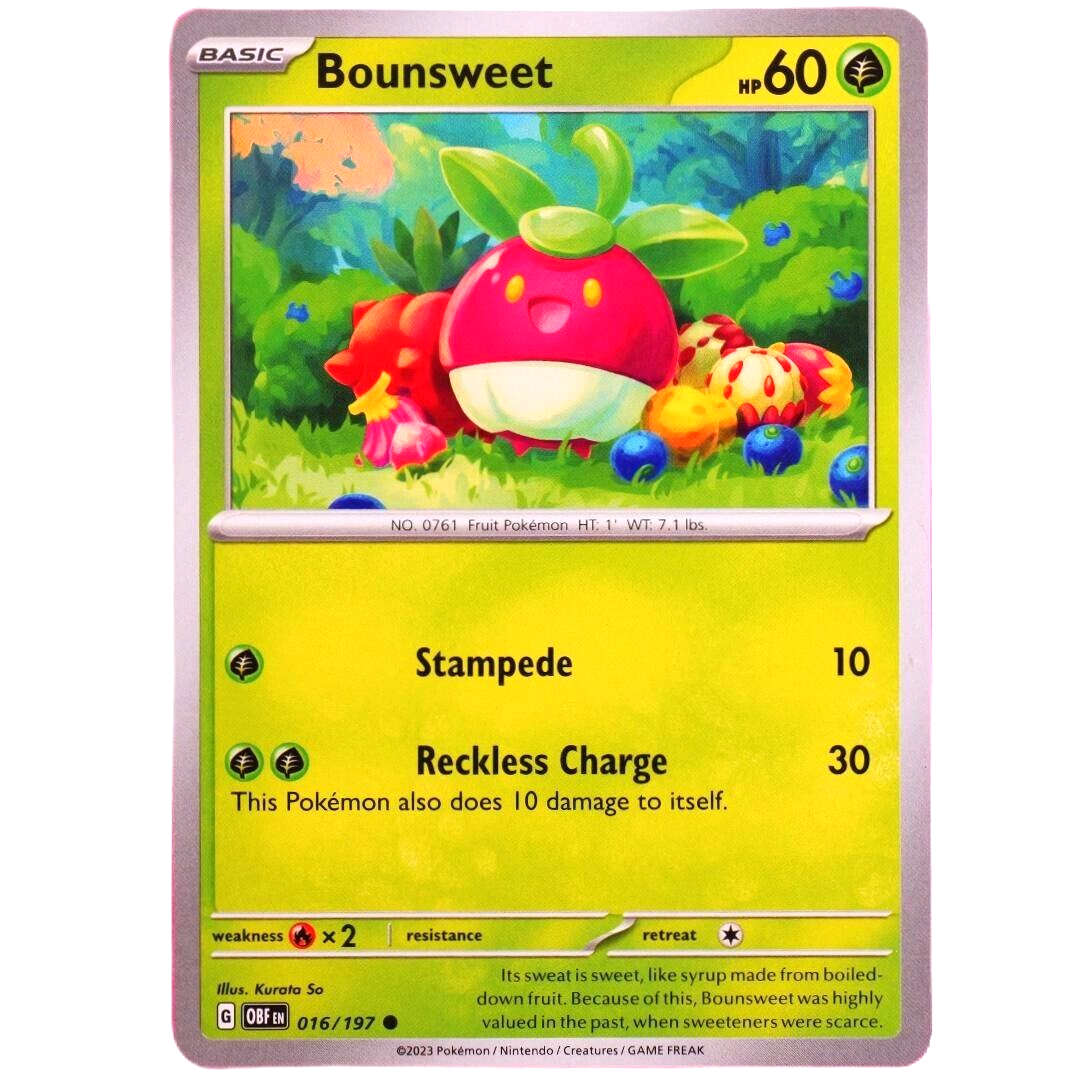 Bounsweet - Common - Pokemon TCG Scarlet & Violet Obsidian Flames #016/197